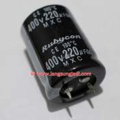 220uF 400V Rubycon electrolytic capacitor, each -SOLD-